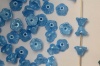 Flower Cup Blue Alabaster Pastel Turquoise 02010-25020 Czech Glass Bead x 25